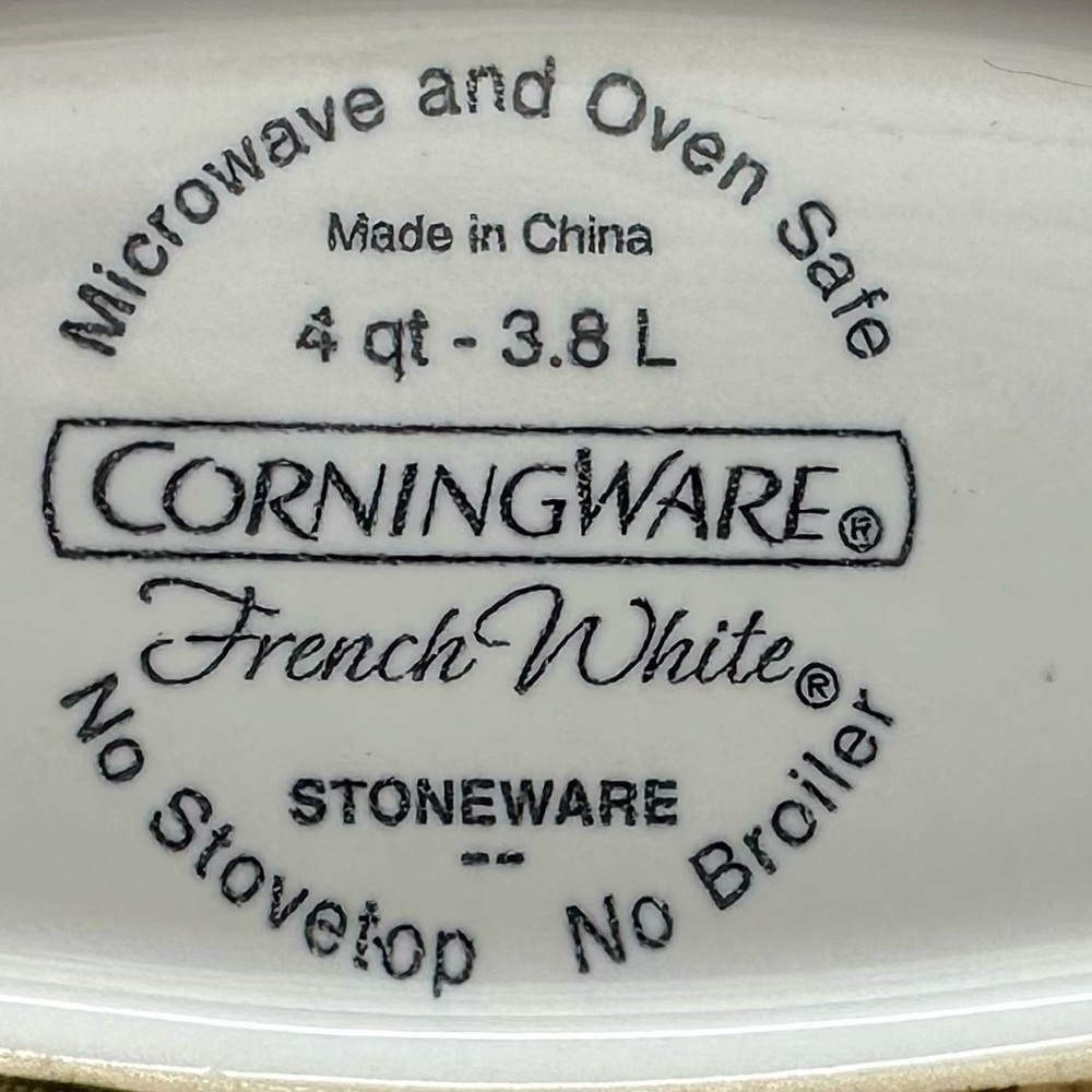 Corningware French White Oval Casserole Dish - White